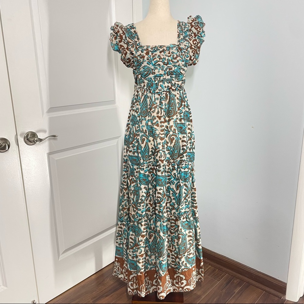 House of Harlow 1960 Teal Brown open back dress size XS NWT - Picture 8 of 15